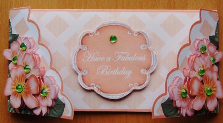 Peach Blossom Fabulous Birthday Lattice 3D Card Kit by Jane Wells
