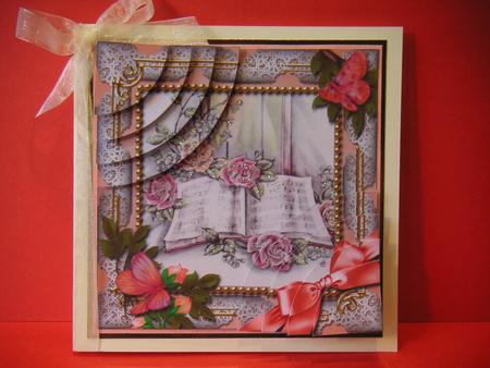 Songbook Butterfly 6 Inch Duo Corner Stack Card Front by Jane Wells