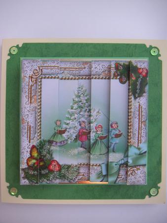 Carol Singers Holly 5inch Square Straight 2 Side Stacker by Jane Wells