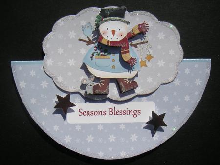 Jolly Snowman with a Mouse and Bird for Company by Jane Wells