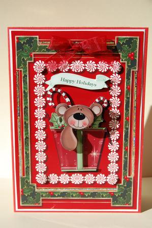 Holly Jolly Bear Card Topper by Jane Wells