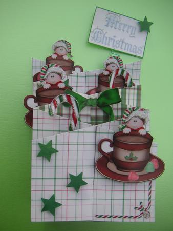 Elf in Tea Cup Cascade Card Kit by Jane Wells
