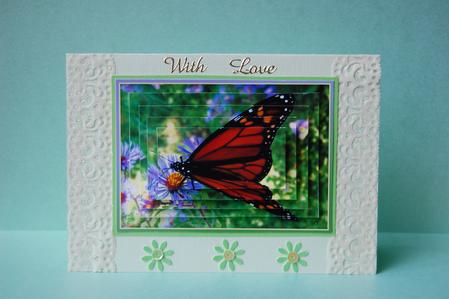 Beautiful Butterfly on Purple Flower - Pyramid by Jane Wells