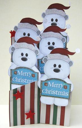 Polar Bear Santa Cascade Card Kit by Jane Wells