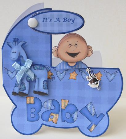 Baby Boy Shaped Pram by Jane Wells