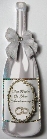 Champagne Bottle Card - Anniversary by Jane Wells