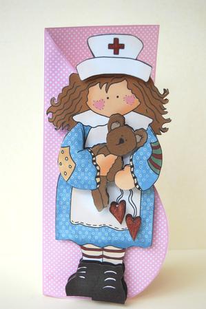 Little Nurse-tear Drop Card by Jane Wells