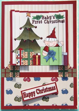 Baby's First Christmas Side Stacker Card Front by Jane Wells