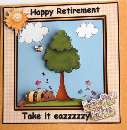 Retirement "take It Easy" Card Front by Jane Wells