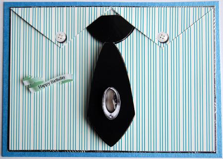 Man's Dress Shirt & Tie Card Topper by Jane Wells