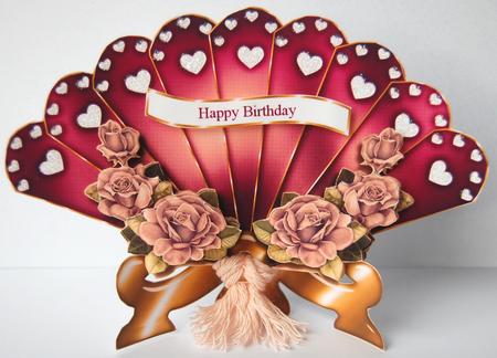 Lovely Roses Fan & Stand by Jane Wells