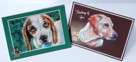 Foxhound + Labrador - Dog Notelets 2 by Jane Wells