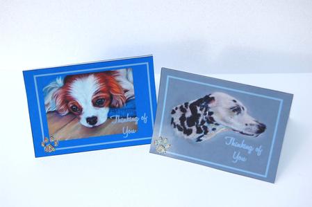 Dalmation + King Charles Dog Notelets 3 by Jane Wells