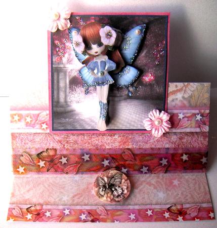 Blue Flutterby Fairy Step by Step Decoupage Mix N Match by Jane Wells
