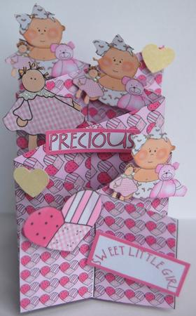 Sweet Baby Girl Cascade Card Kit by Jane Wells