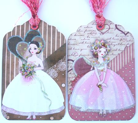 2 Wedding Tag Toppers by Jane Wells