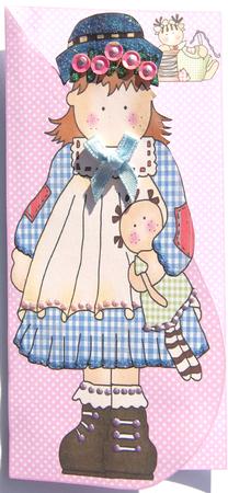In Her Sunday Best-tear Drop Card by Jane Wells