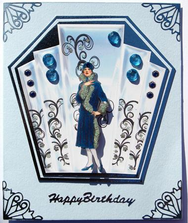 Art Deco Lady with Glass Panels by Jane Wells
