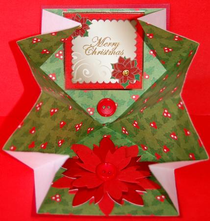 Red Poinsettia & Swirls Mini Toppers by Jane Wells