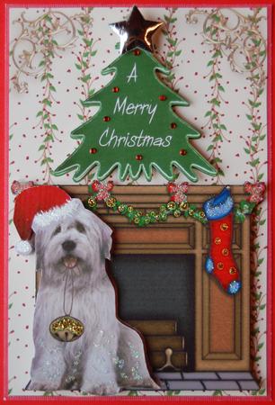 Old English Sheepdog Christmas by Jane Wells