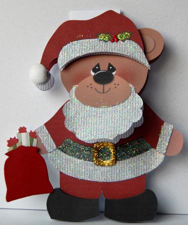 Bear-y Santa Flip-up Card by Jane Wells