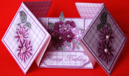 A Passion in Pink Double Diamond Fold Card by Jane Wells