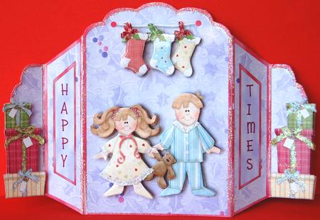 Christmas Eve - 4 Fold Card with Decoupage by Jane Wells