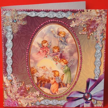 Guardian Angels Ice Folded Book Card by Jane Wells