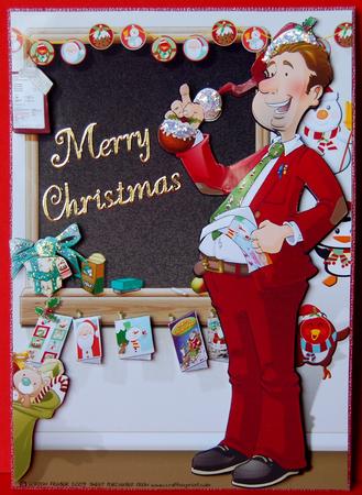 Christmas Thank You Teacher Male A4. by Jane Wells