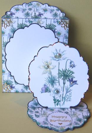 Pretty Edge Easel Card Kit Floral 1 by Jane Wells