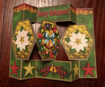 Christmas Wishes - Hexegon Trifold Card by Jane Williams