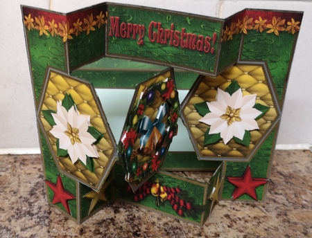 Christmas Wishes - Hexegon Trifold Card by Jane Williams