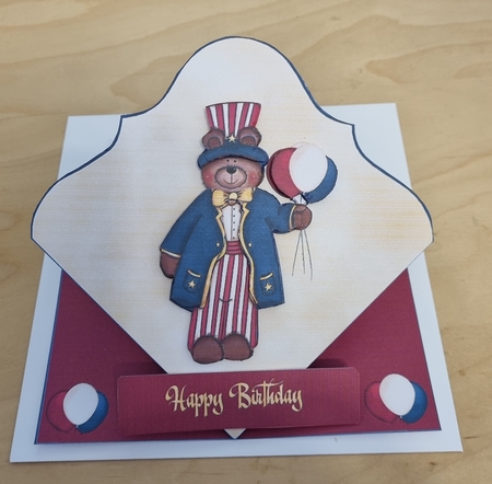Birthday Boy Diamond Top Fold Card by Jane Williams
