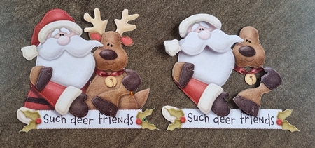 Deer Friends Rock Together Wobble Card by Jane Williams