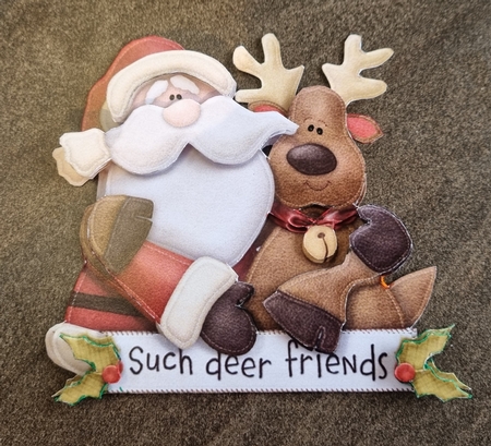 Deer Friends Rock Together Wobble Card by Jane Williams