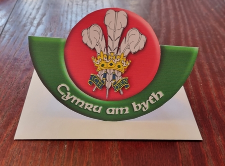St David's Day No-hole Wobble Card by Jane Williams
