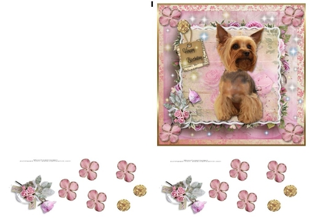 Happy Birthday Yorkshire Terrier  by Jane Williams