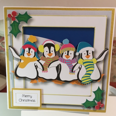 Dancing Christmas Penguins by Jane Amber