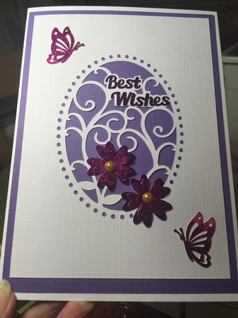 Best Wishes Flower Flourish Card by Jane Amber