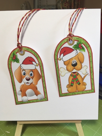 set of ten dog Christmas gift tags by Jane Amber