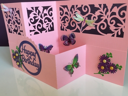 Happy Birthday Cut Out Z Fold Card by Jane Amber