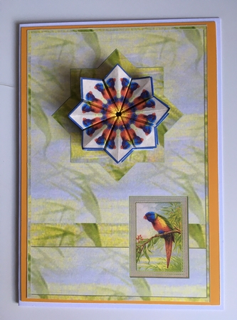 Teabag Card Front and Teabag Tiles - Exotic Bird 3 by Jane Amber