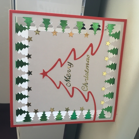 Deckled Edged Card Folder Christmas Theme #01 by Jane Amber