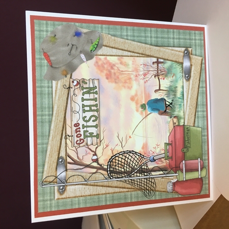 7x7 Gone fishing insert by Jane Amber