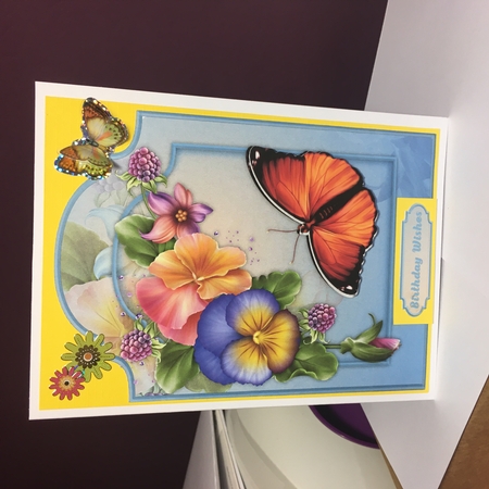Perfect Pansies - Shaped Card Front with Step-by-Step by Jane Amber