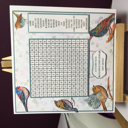 WORDSEARCH, GARDEN BIRDS by Jane Amber