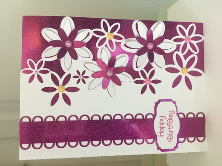 Daisy over the edge card by Jane Amber