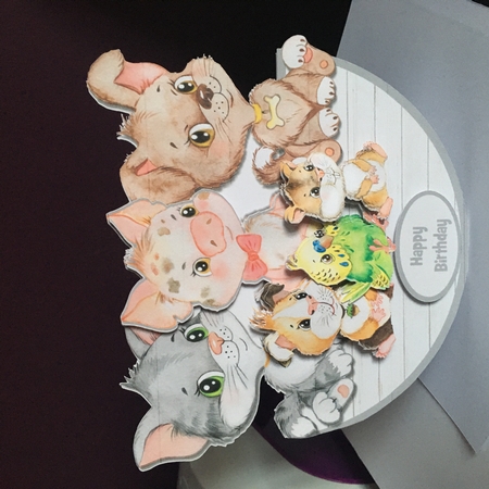 CRAZY ABOUT PETS! rocker card by Jane Amber