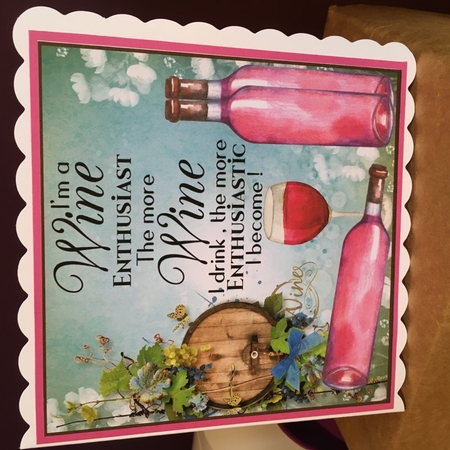 3 Wine enthusiasts card front/toppers by Jane Amber