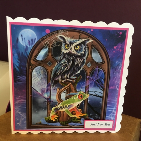 Whats in the Window Topper with Decoupage by Jane Amber